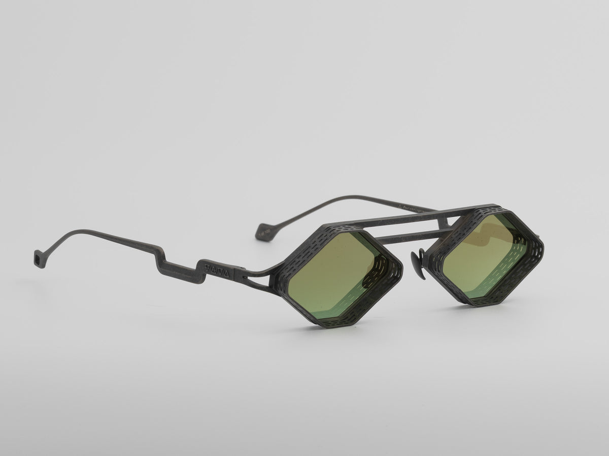 Auryon — Brushed Silver / Money Green