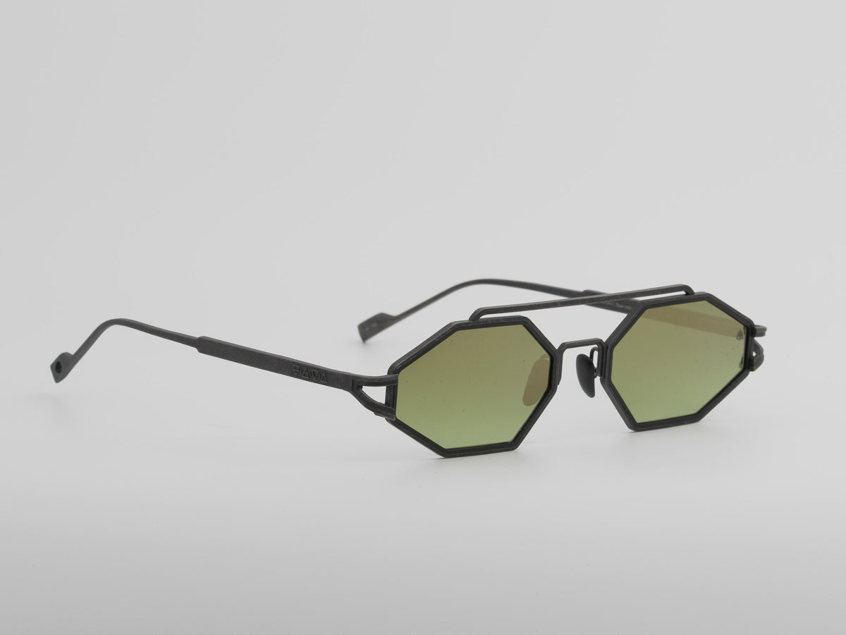 Ozyron — Brushed Silver / Money Green