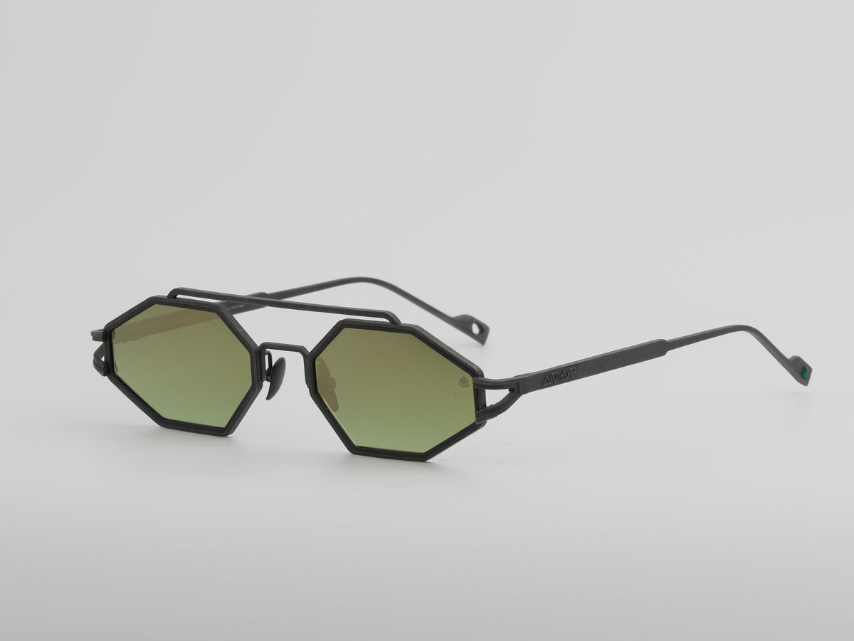 Ozyron — Brushed Silver / Money Green