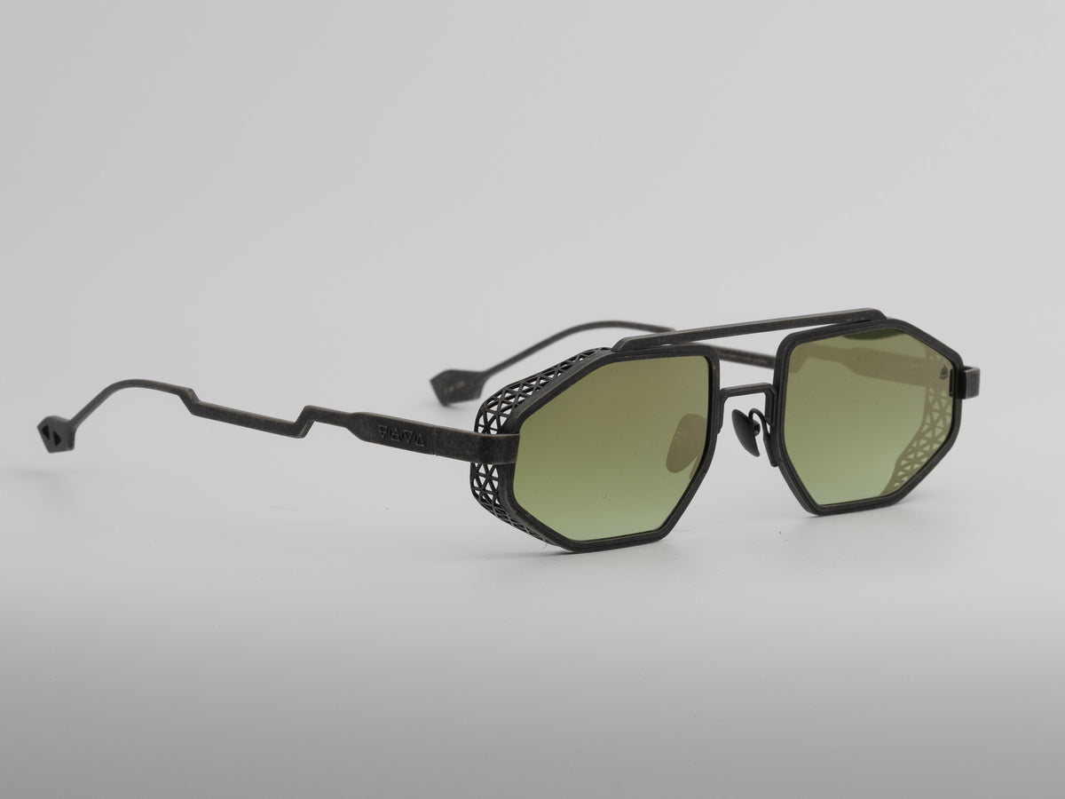 Taurys — Brushed Silver / Money Green