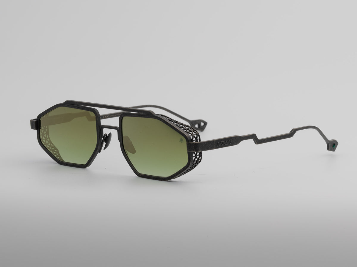Taurys — Brushed Silver / Money Green